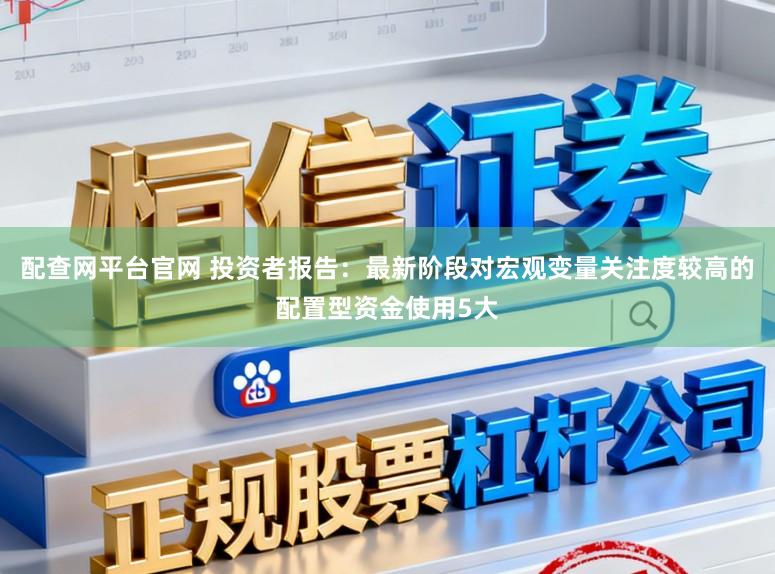 配查网平台官网 投资者报告：最新阶段对宏观变量关注度较高的配置型资金使用5大